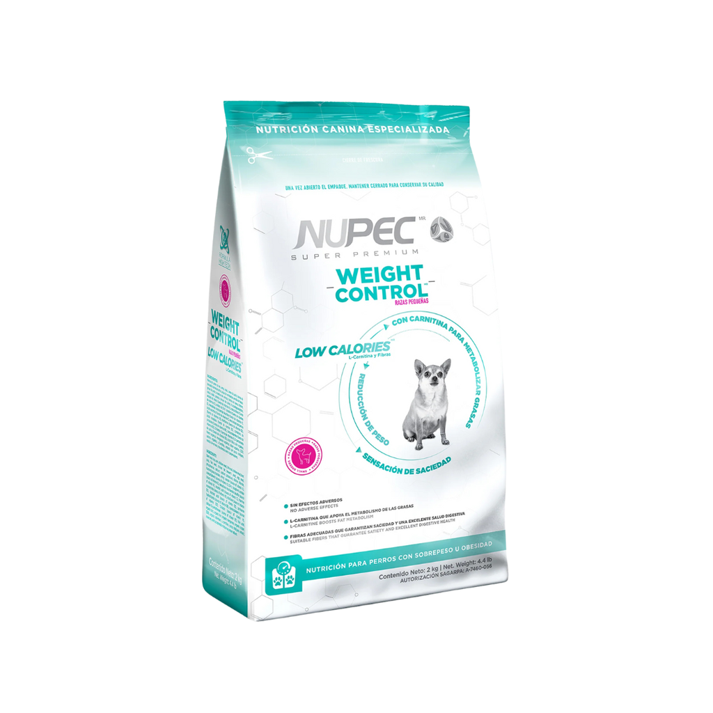 CONCENTRADO PARA PERRO NUPEC WEIGHT CONTROL RAZA PEQUEÑA 2 KG