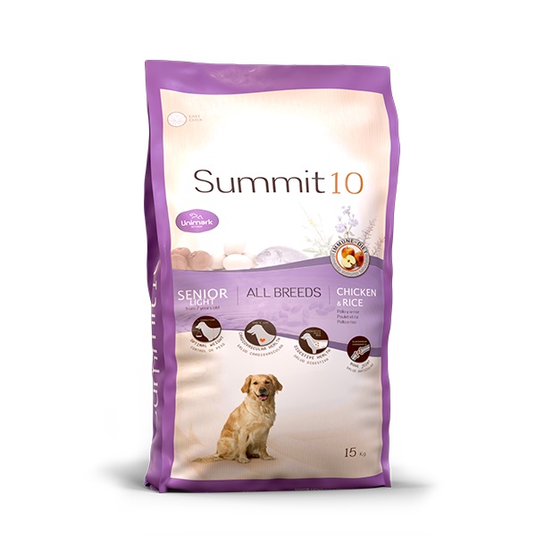 CONCENTRADO PARA PERRO SUMMIT 10 SENIOR/LIGHT CHICKEN LIFE STAGES 15 KG