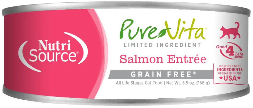 ALIMENTO HUMEDO PARA GATO NUTRISOURCE SALMON PURE VITA ENTREE 5.5 ONZ