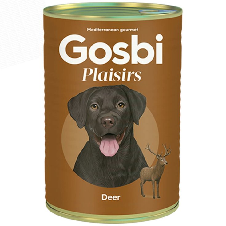 ALIMENTO HUMEDO PARA PERRO GOSBI PLAISIRS DEER 400 GRS 