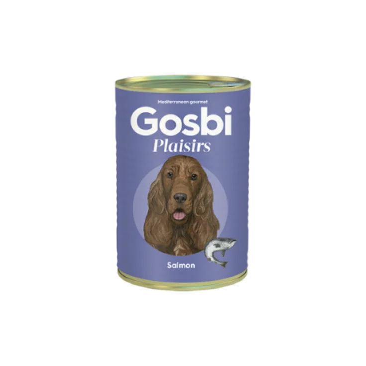 ALIMENTO HUMEDO PARA PERRO GOSBI PLAISIRS SALMON 400 GRS