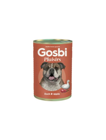 ALIMENTO HUMEDO PARA PERRO GOSBI PLAISIRS DUCK AND APPLE 400 GRS