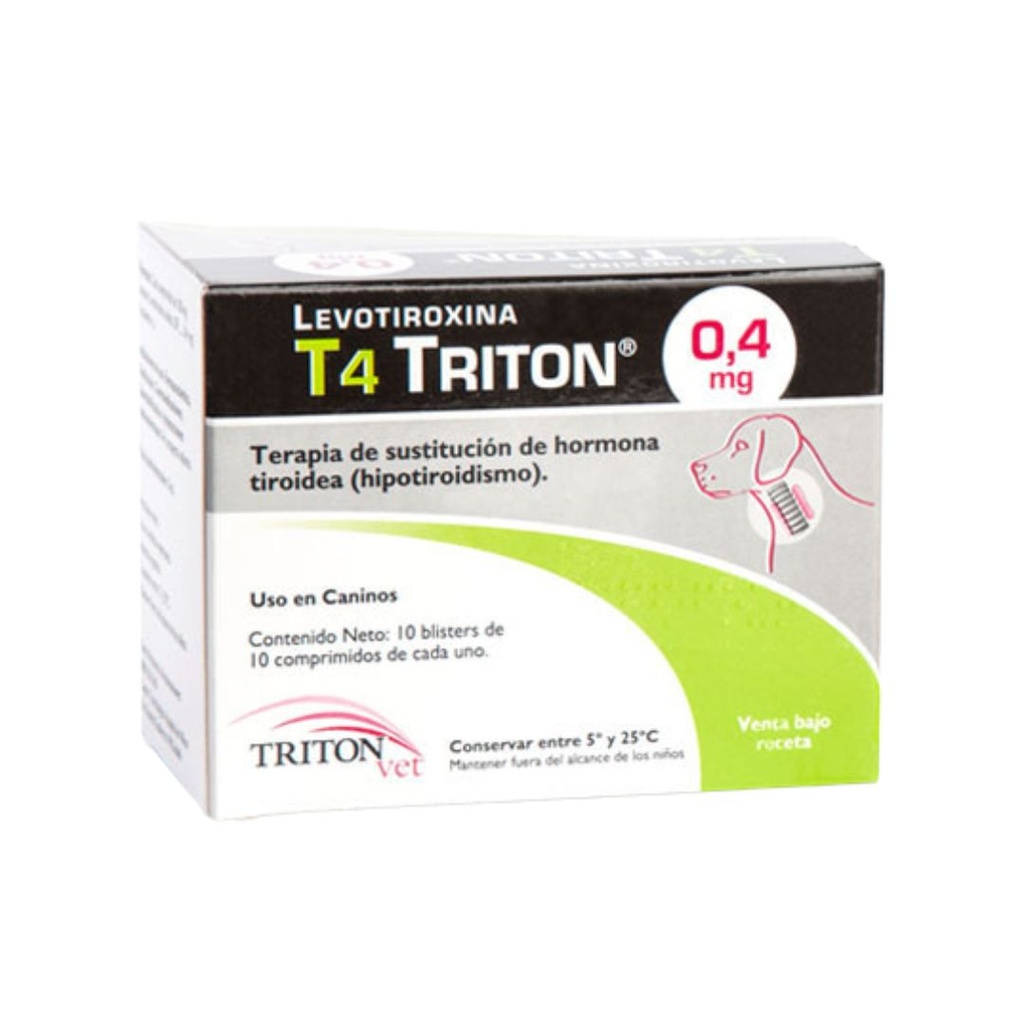 LEVOTIROXINA 0.4MG TRITON- CAJA 100 TABLETAS 