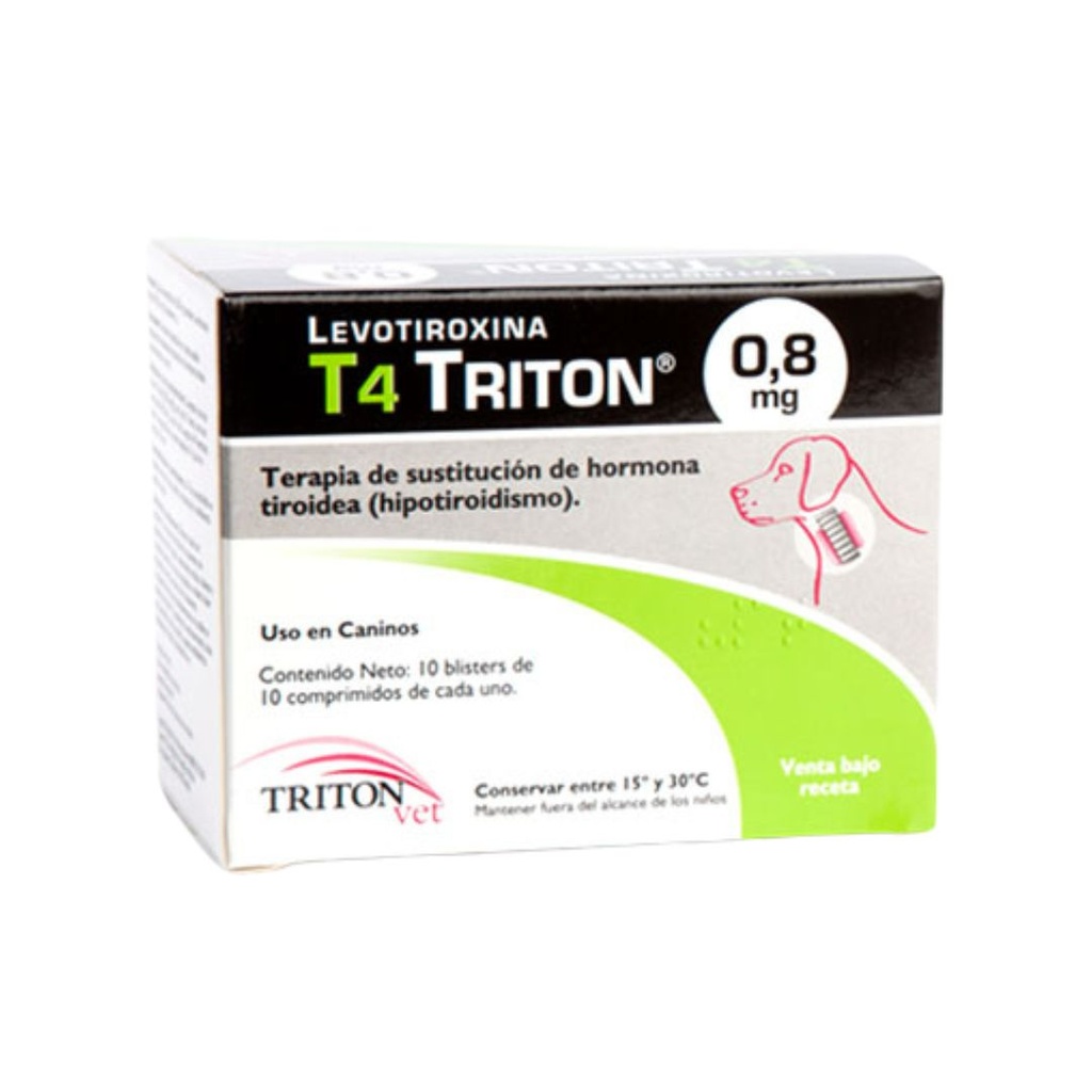 LEVOTIROXINA 0.8MG TRITON x CAJA 100 TABLETAS