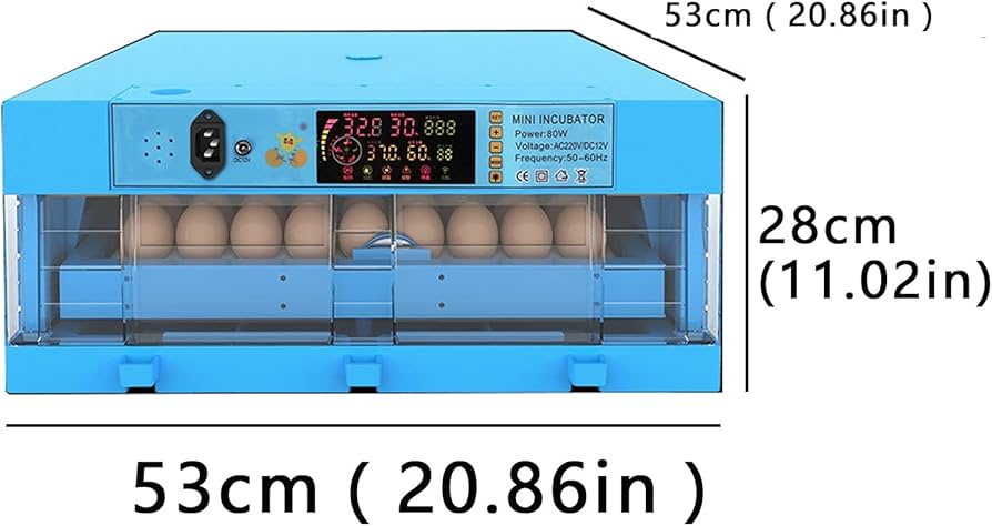 INCUBADORA DE HUEVOS AUTOMATICA DE 64 HUEVOS CON VOLTEO AUTOMATICO