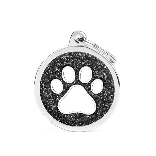 MY FAMILY TAG BIG GLITTER WHITE PAW