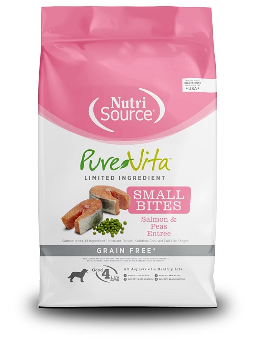CONCENTRADO PARA PERRO NUTRISOURCE SMALL BITES PURE VITA SALMON AND PEAS