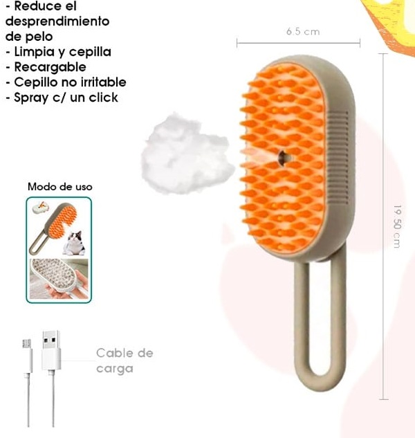 CEPILLO PARA MASCOTA MASSAGE REGARGABLE