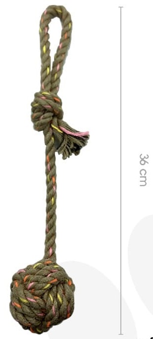 JUGUETE PARA PERRO SOGA Y BOLA