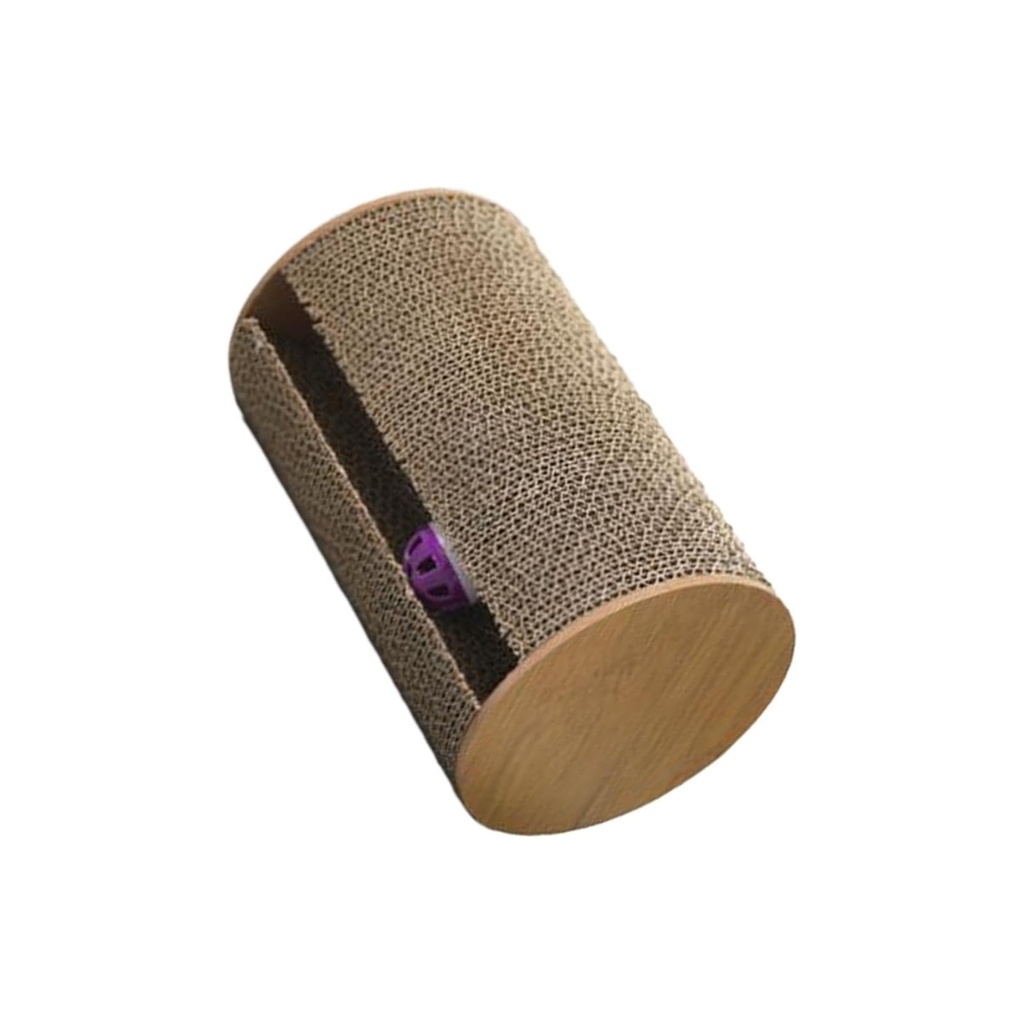 RASCADOR PARA GATO TIPO CILINDRO CON JUGUETE INTERACTIVO