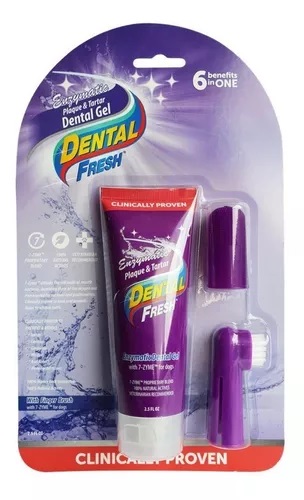 KIT DE CEPILLO Y PASTA DENTAL PARA PERROS DENTAL FRESH