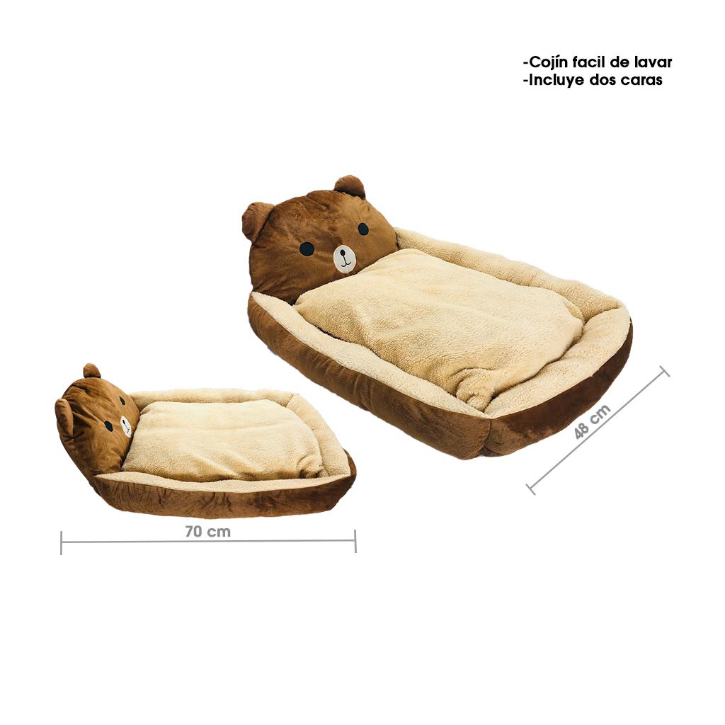 CAMA PARA MASCOTA OSITO 71 x 58 x 25 CMS 