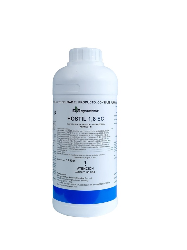 INSECTICIDA HOSTIL ABAMECTINA 1.8 EC LITRO