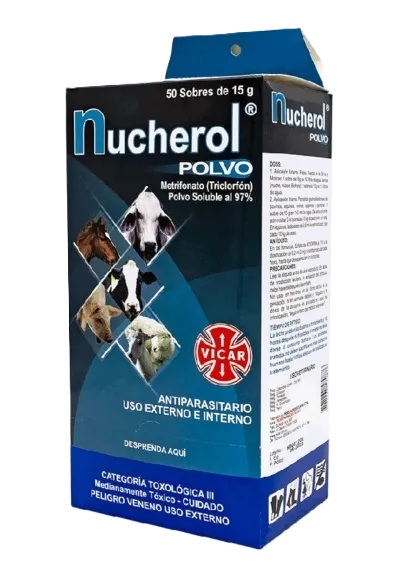 CURABICHERA PARA GUSANO BARRENADOR EN POLVO NUCHEROL 15 GRS