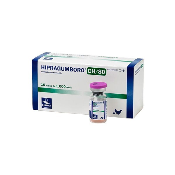 VACUNA HIPRA GUMBORO CH/80