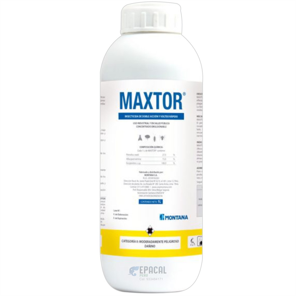 INSECTICIDA MAXTOR (ALFACIPERMETRINA) x 1 LITRO