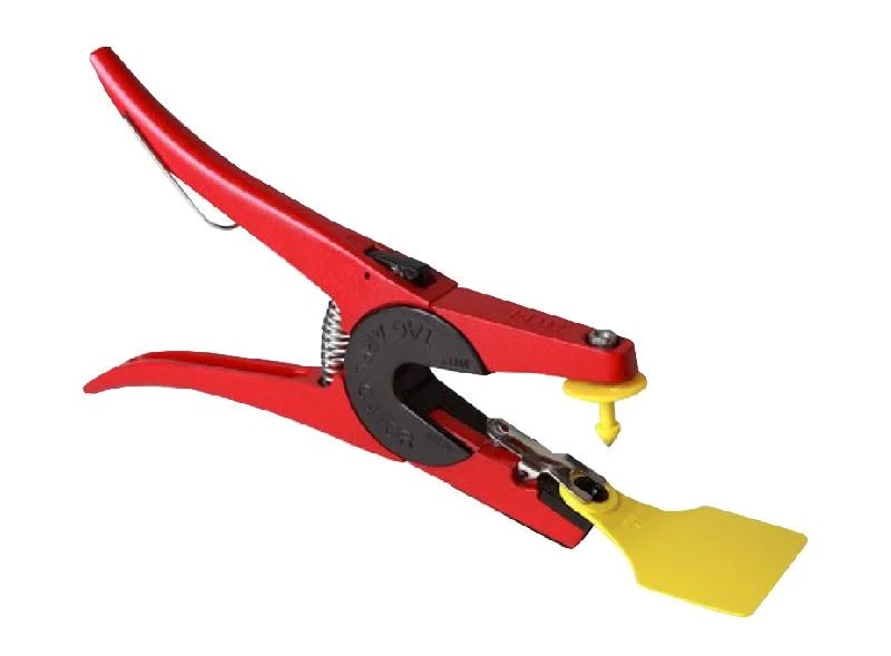 APLICADOR ROJO DE ARETES PARA CERDOS