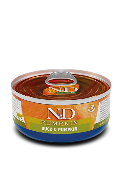 ALIMENTO HUMEDO PARA GATO EN LATA N&D DUCK & PUMPKIN 70 GRS