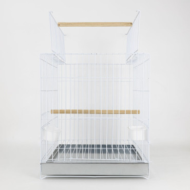 JAULA COLOR BLANCO PARA AVES