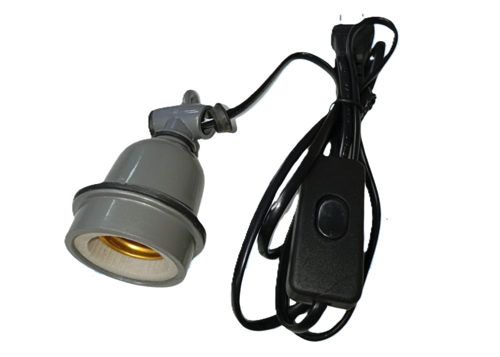 SOCKET CON SWITCH Y EXTENSION PARA BOMBILLO 