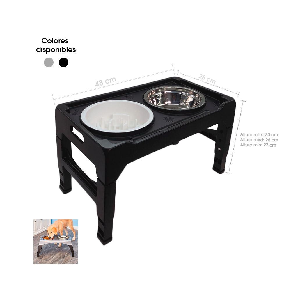PLATO PARA MASCOTA DOBLE STAND AJUSTABLE