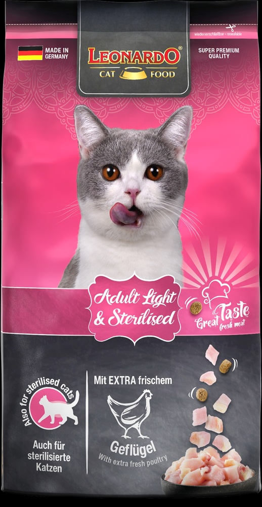 CONCENTRADO PARA GATO ADULTO  LEONARDO LIGHT AND STERILISED