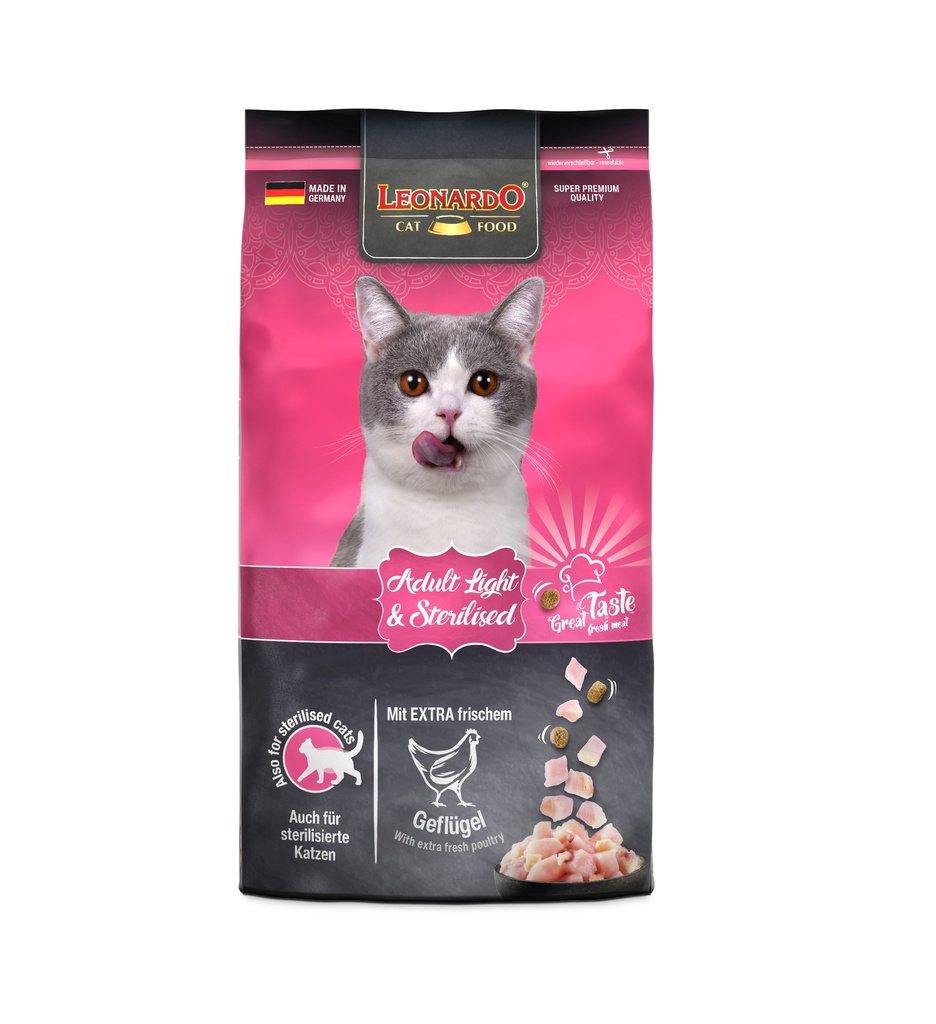 CONCENTRADO PARA GATO ADULTO  LEONARDO LIGHT AND STERILISED