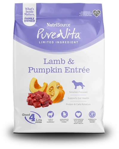CONCENTRADO PARA PERRO NUTRISOURCE PURE VITA LAMB AND PUMPKIN ENTREE
