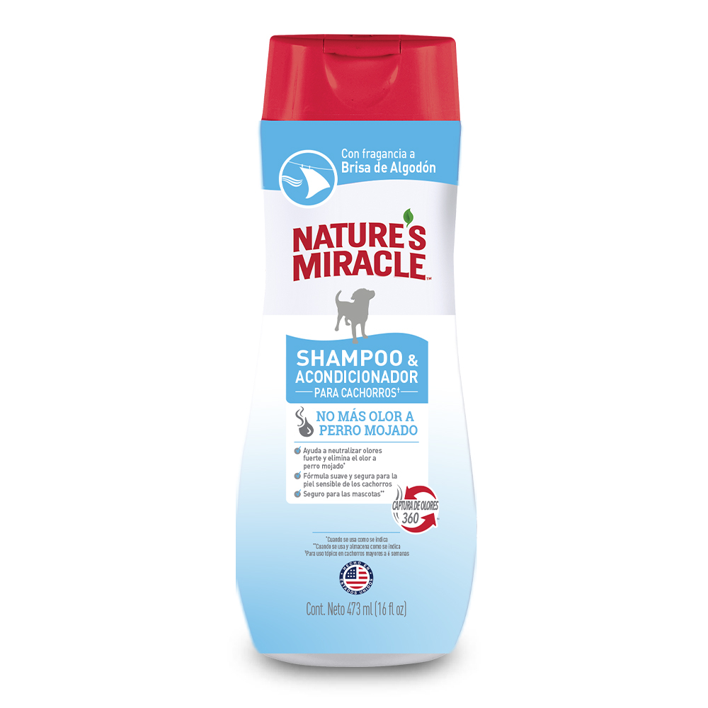 NATURAL MIRACLE SHAMPOO Y ACONDICIONADOR PARA CACHORRO x 16 ONZ
