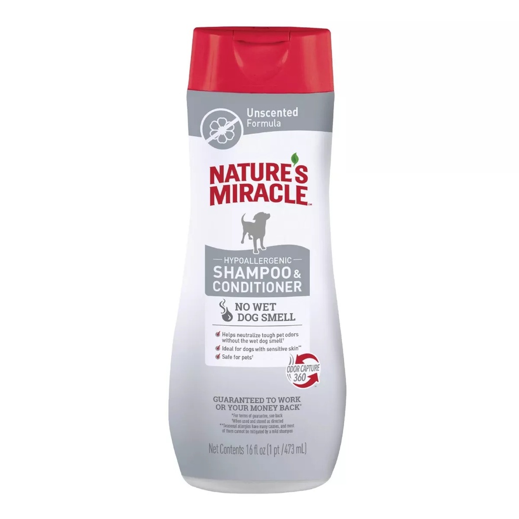 NATURAL MIRACLE SHAMPOO Y ACONDICIONADOR HYPOALLERGENICO x 16 ONZ