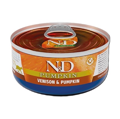 ALIMENTO HUMEDO PARA GATO EN LATA N&D VENISON & PUMPKIN 70GR