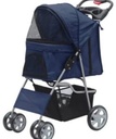 CARRUAJE PARA PERRO CAPSULA BOTON DE DESPLIEQUE FACIL AZUL