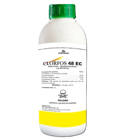 INSECTICIDA CLORFOS 48 EC LITRO