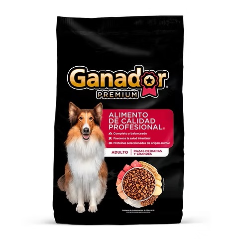 CONCENTRADO PARA PERRO GANADOR ADULTO RAZAS MEDINAS / GRANDES
