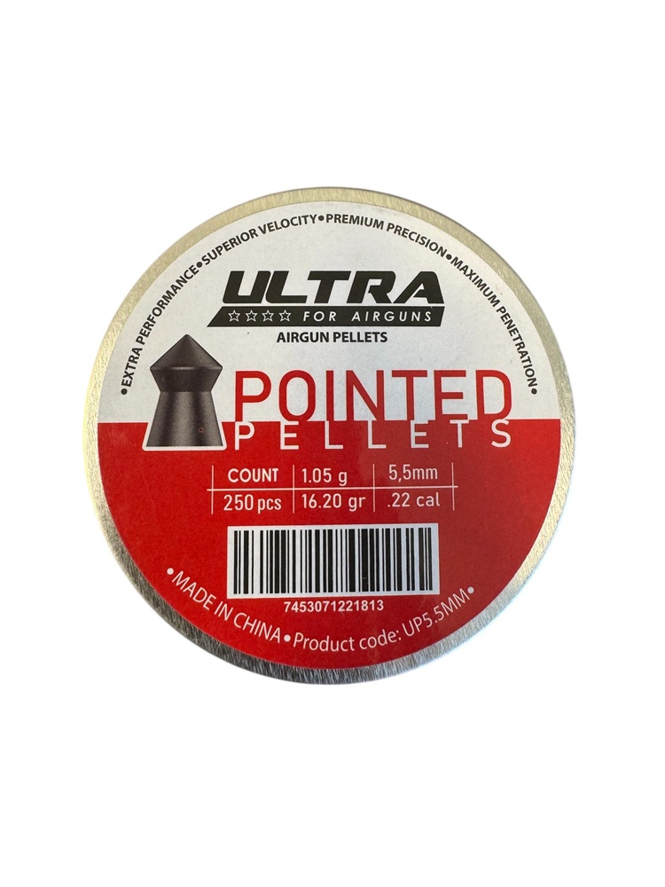 COPAS PARA RIFLE DE VIENTO POINTED 5.5 MM x 250 UNIDADES