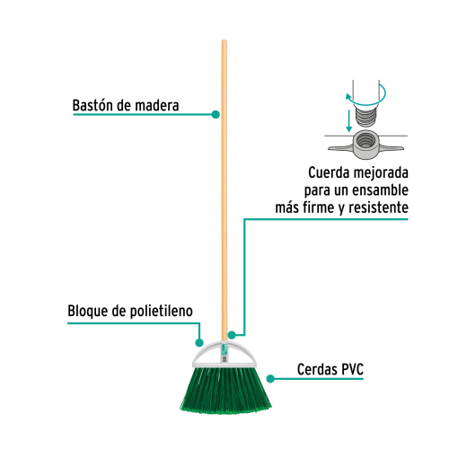 ESCOBA GRANDE DE ABANICO KLINTEK