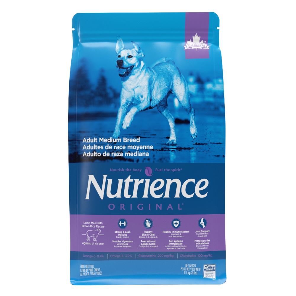 CONCENTRADO PARA PERRO NUTRIENCE ORIGINAL ADULT MEDIUM BREED LAMB 11.5 KG 