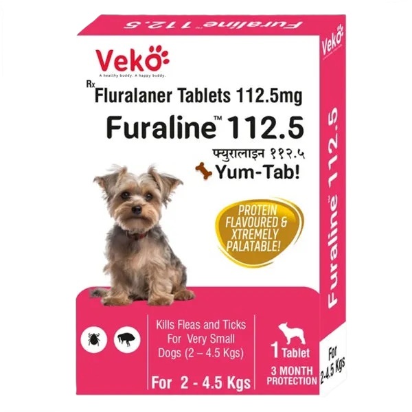 TABLETA MASTICABLE ANTIPULGAS PARA PERRO FURALINE 3 MESES