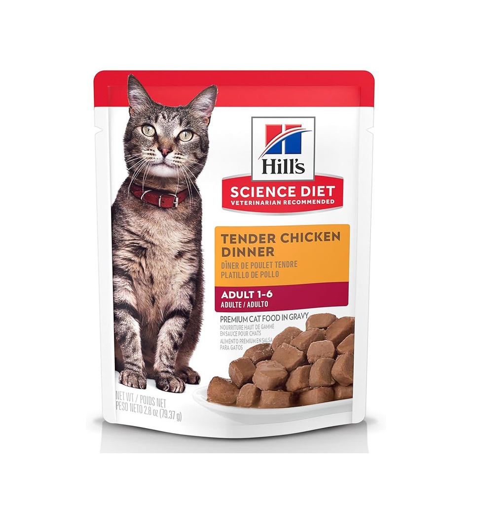 ALIMENTO HUMEDO PARA GATO SCIENCE DIET ADULTO CHIKEN POUCHE