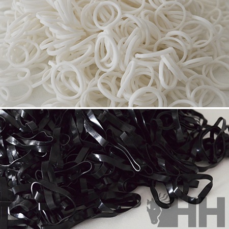 HULES PARA CRINES DE SILICONA (BOLSA 500 UNIDADES)