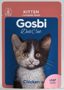ALIMENTO HUMEDO PARA GATO GOSBI DELICAT KITTEN CHICKEN LOAF 70 GRS