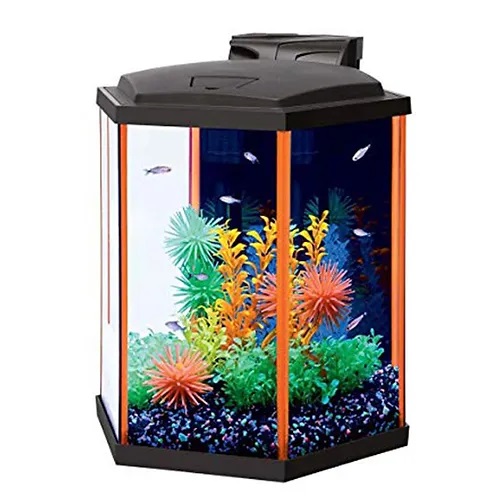 ACUARIO NEOGLOW LED AQUARIUM KIT HEX ORANGE 8 GALONES