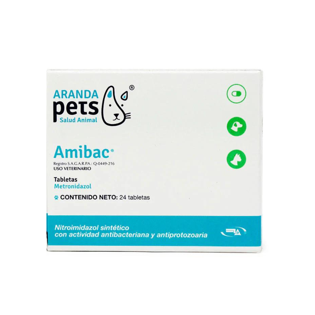 AMIBAC-METRONIDAZOL 500 x 24 TABLETAS