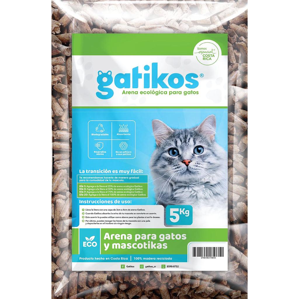 ARENA ECOLOGICA WOOD PELLETS GATIKOS PARA MASCOTAS 5 KG