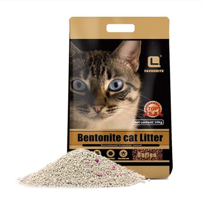 ARENA PARA GATO FAVORITE AGLUTINANTE BENTONITE CAFE 10 KG