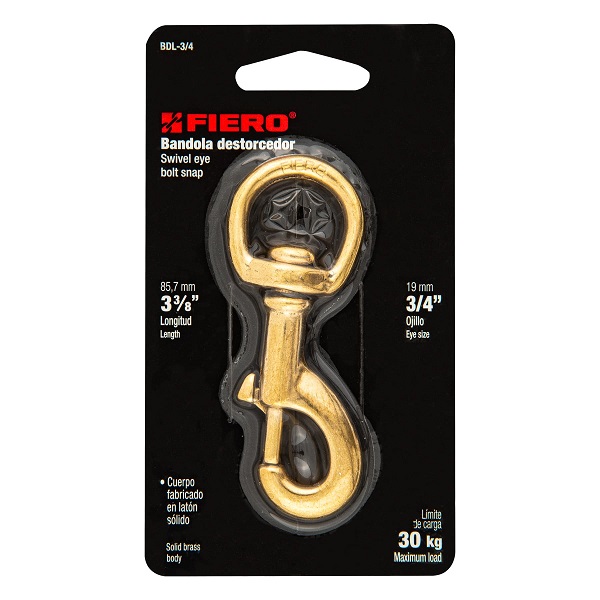 BANDOLA DESTORCEDOR FIERO LATON 3 3//"-3/4"-30KG