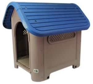 CASA PARA PERRO ARMABLE TECHO CURVO AZUL (30"largo*23"ancho*26"alto)