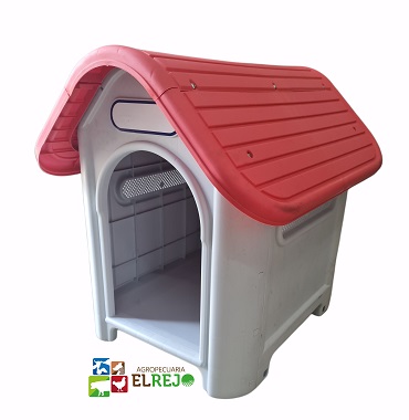 CASA PARA PERRO ARMABLE TECHO CURVO ROSADO  (30"largo*23"ancho*26"alto)