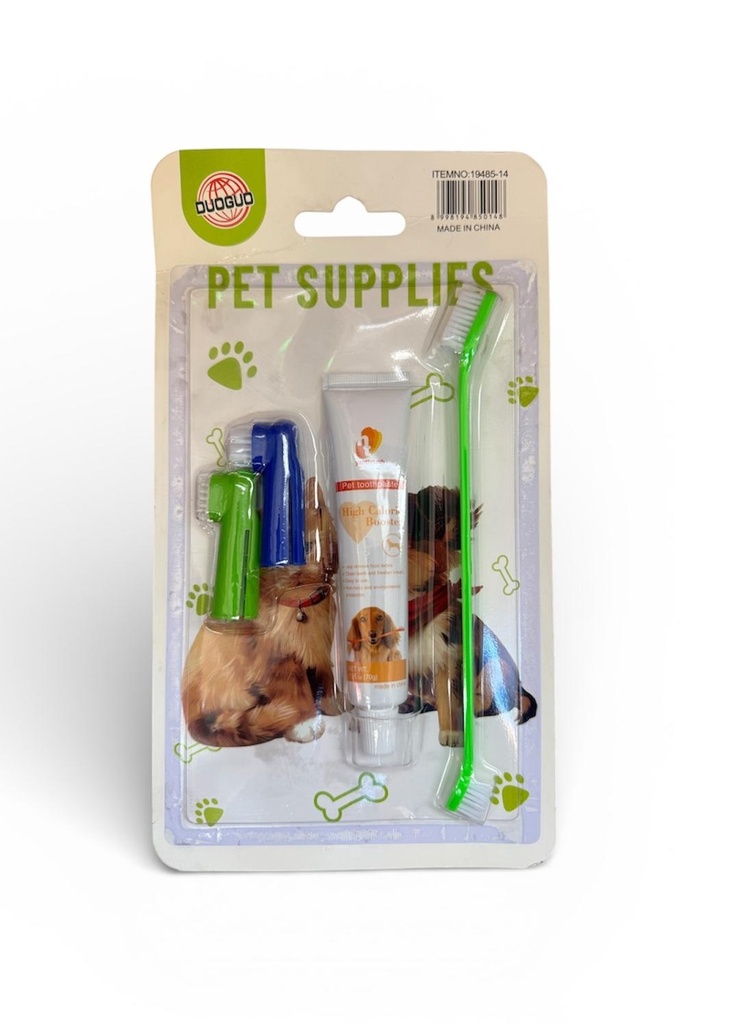 KIT DE CEPILLO Y PASTA DENTAL PARA PERROS PET SUPPLIES