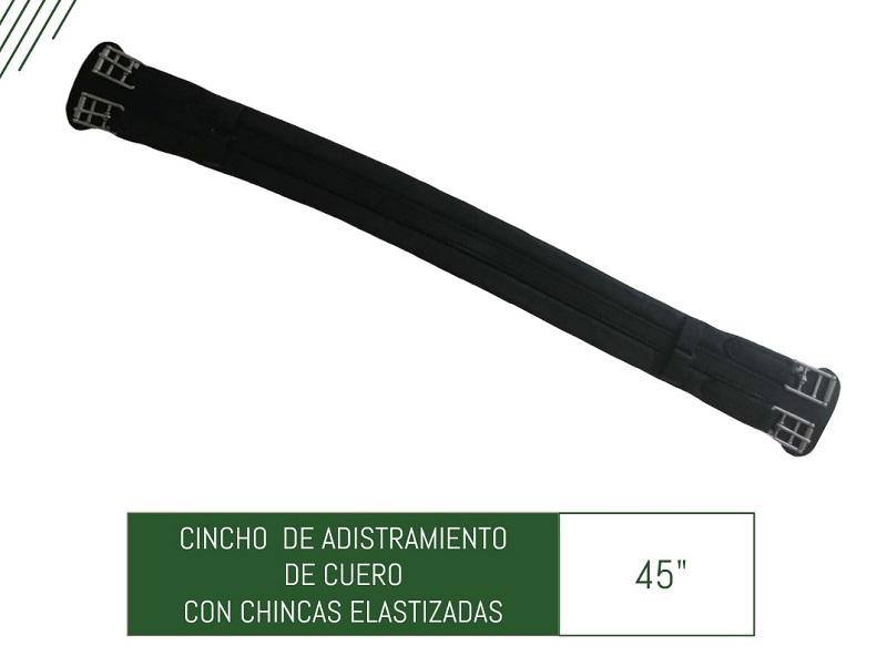 CINCHAS DE ADISTRAMIENTO DE CUERO CON ELASTICO 45"